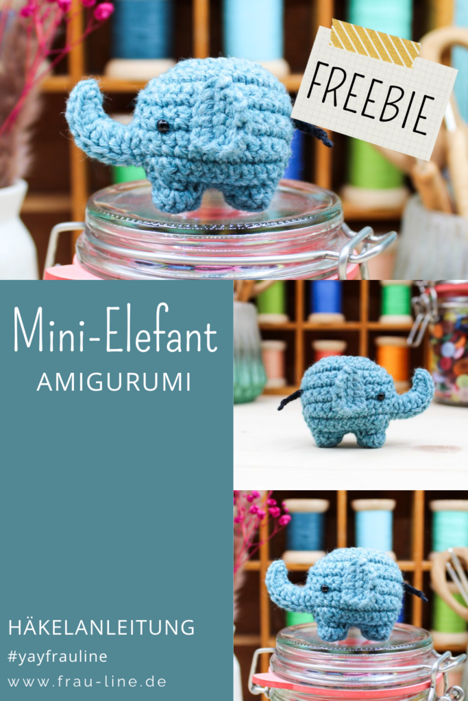 Pin Frau Line Kostenlose Häkelanleitung Mini Amigurumi Elefant